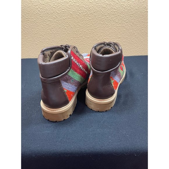 Vintage Handmade Turkish Rug Carpet Boots Wool Rug Shoes Boots Booties Size 39 - Picture 4 of 9